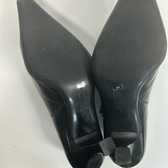 Franco Sarto Ladonna Black-Petrol Str Napa , size 8M, leather pump heels - Picture 6 of 10
